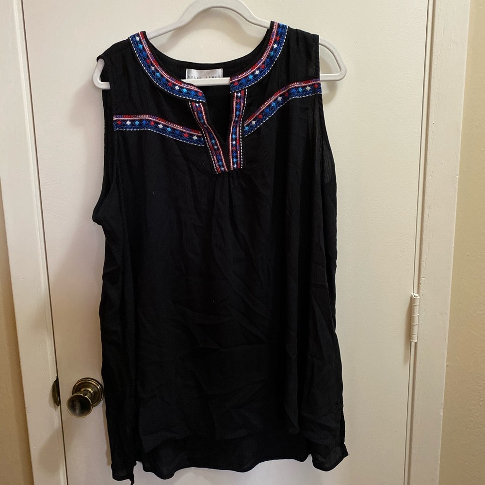 Red white and blue sleeveless top